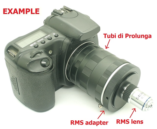 Adattatore foto ottiche microscopio RMS PHOTAR LUMINAR per SONY MINOLTA AF